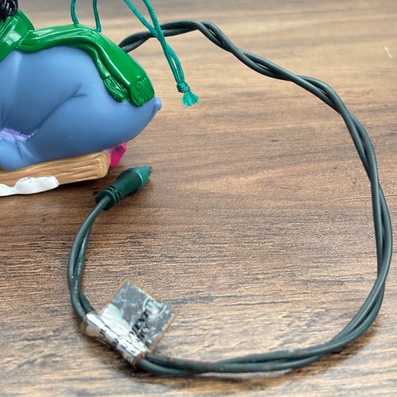 VINTAGE Disney Winnie The Pooh EEYORE On SLED Figure Christmas Ornament Light Up - Picture 8 of 10
